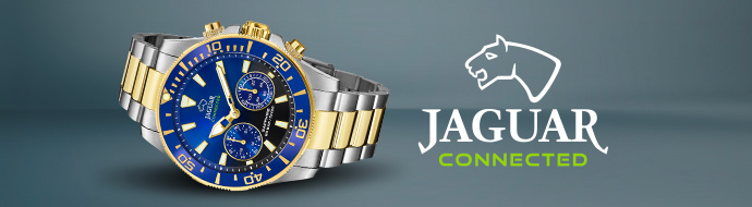 Schwarzer MännerVernetzte Uhr J959/1 JAGUAR CONNECTED